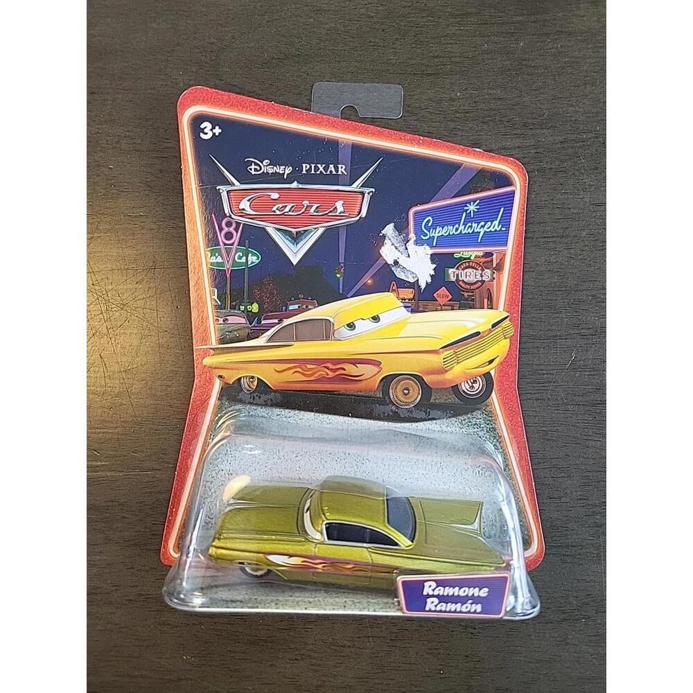 Disney Pixar Cars Supercharged Yellow Ramone With Flames 1:55 Diecast Car - NEW